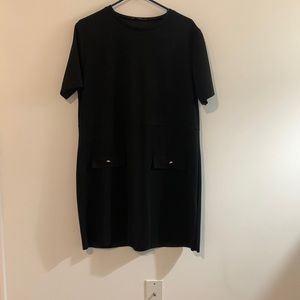 Black Zara suede dress size XL
